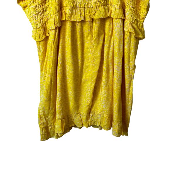 BP Nordstrom New Women's Sleeveless Smocked Waist Mini Dress Yellow Plus Size 1X - Picture 7 of 11